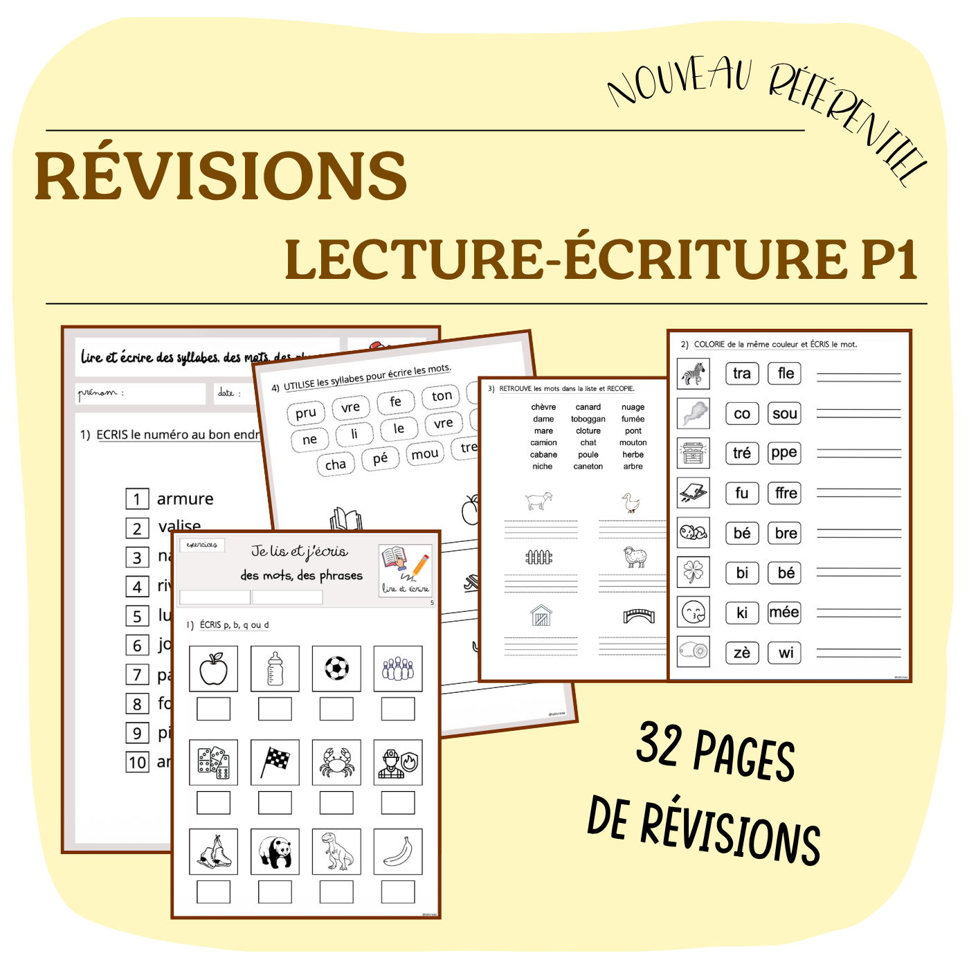 RÉVISIONS LECTURE-ÉCRITURE P1