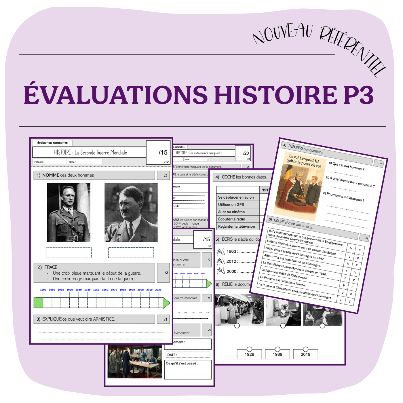 ÉVALUATIONS HISTOIRE P3