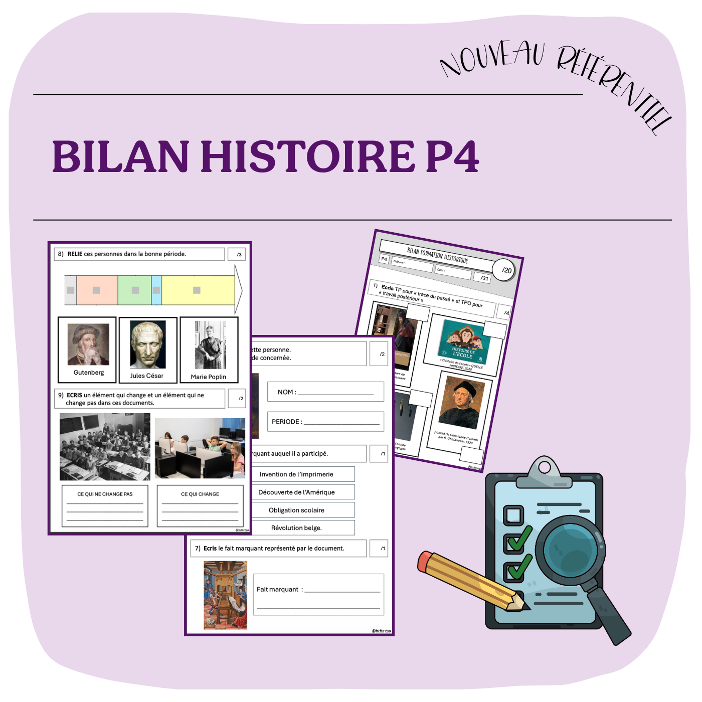 BILAN HISTOIRE P4