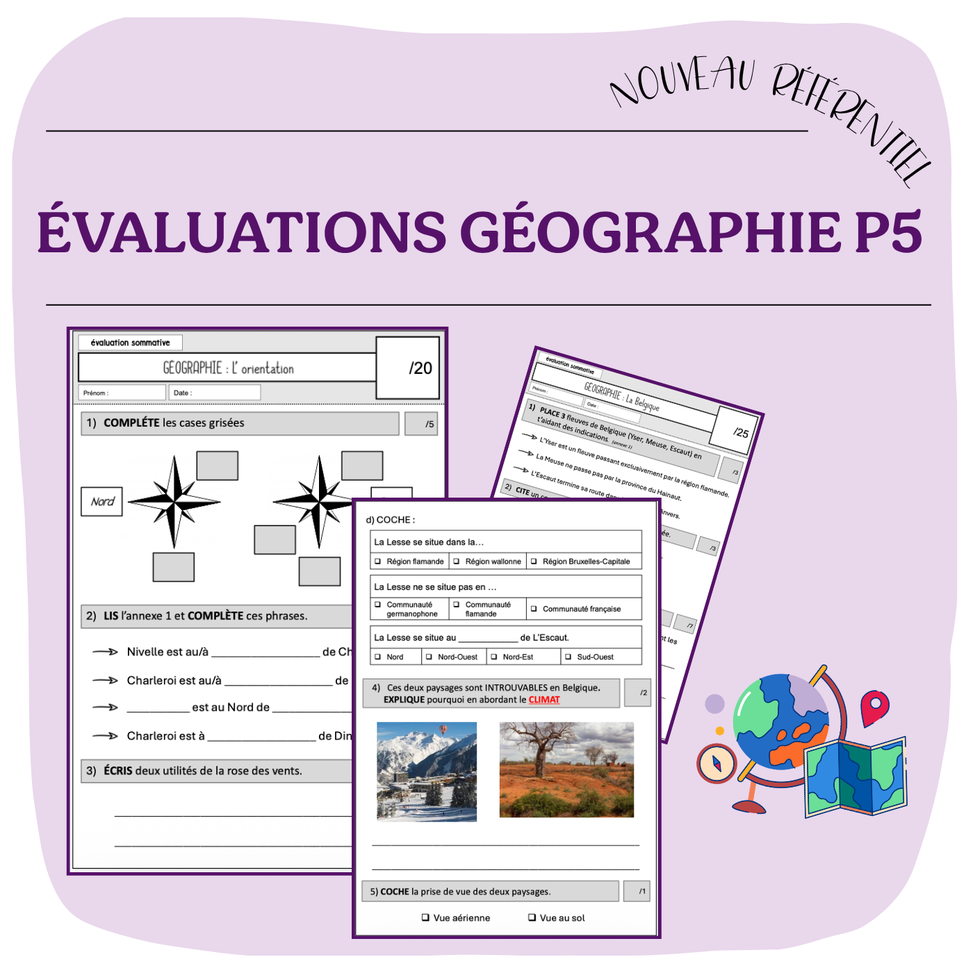 ÉVALUATIONS GÉOGRAPHIE P5