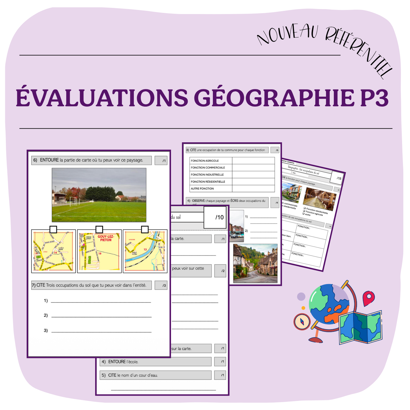 ÉVALUATIONS GÉOGRAPHIE P3