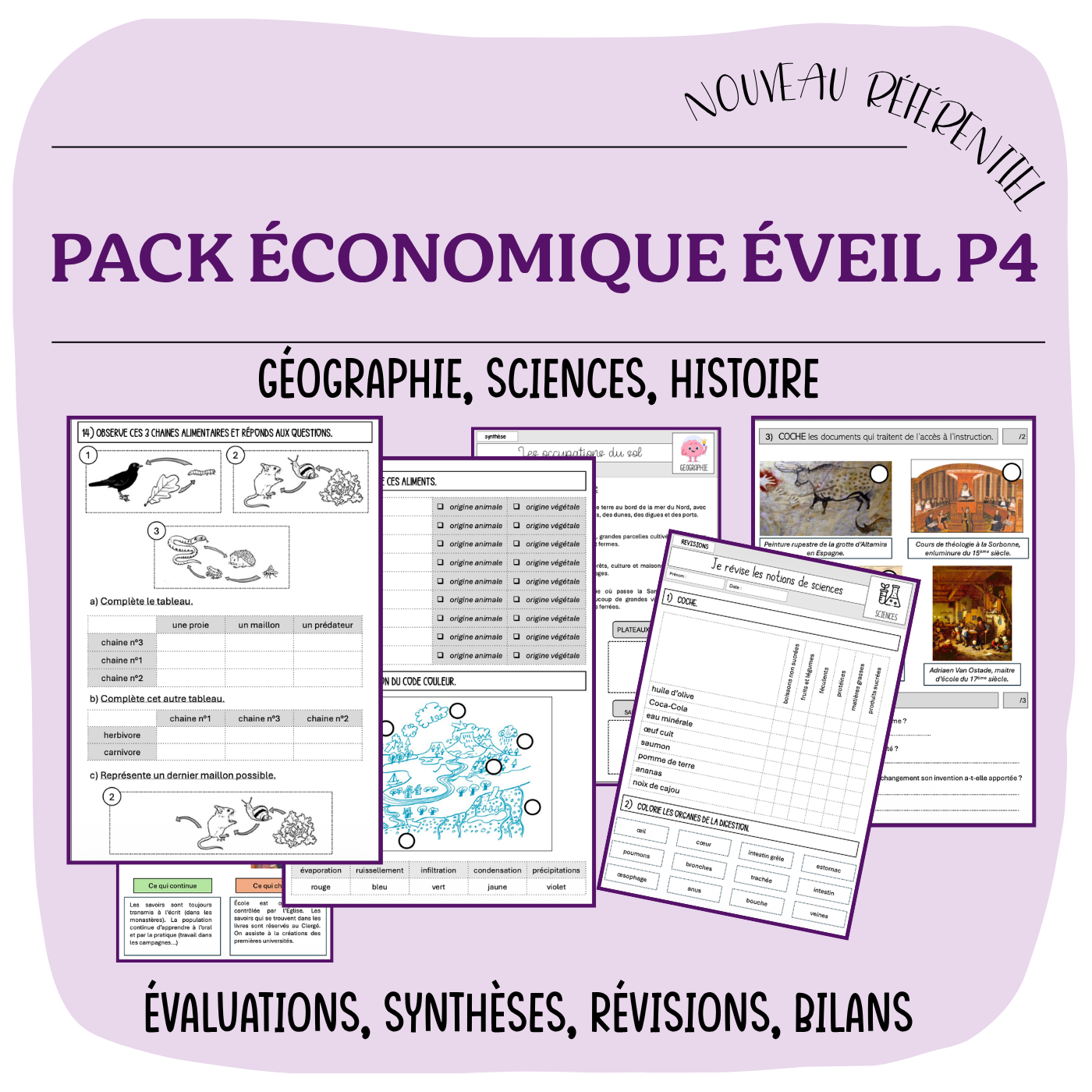 PACK ÉCONOMIQUE ÉVEIL P4