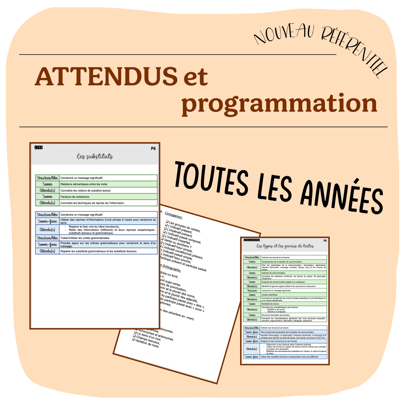 PACK ÉCONOMIQUE - ATTENDUS et PROGRAMMATIONS (toutes les années)