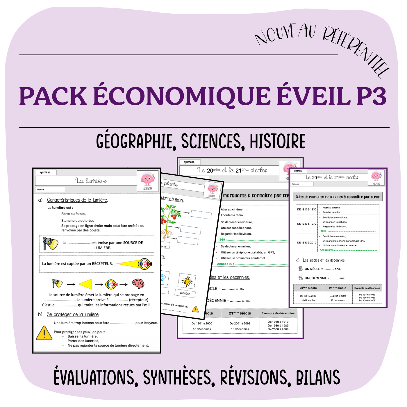 PACK ÉCONOMIQUES ÉVEIL P3