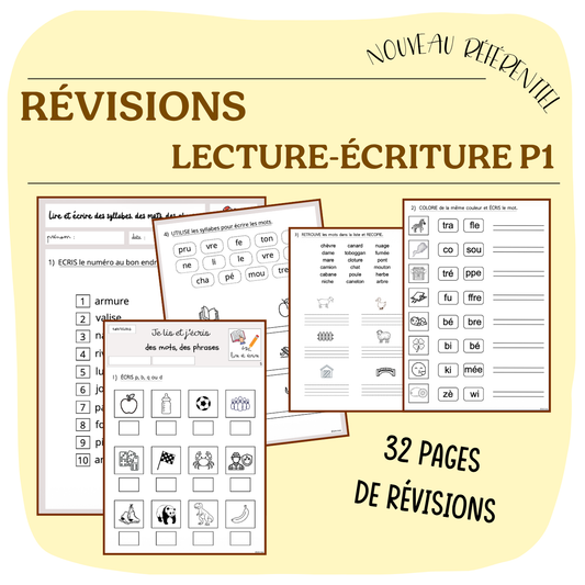RÉVISIONS LECTURE-ÉCRITURE P1