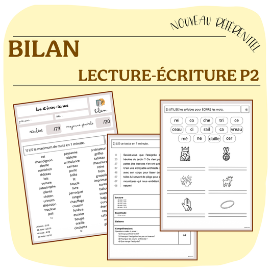 BILAN LECTURE-ÉCRITURE P2