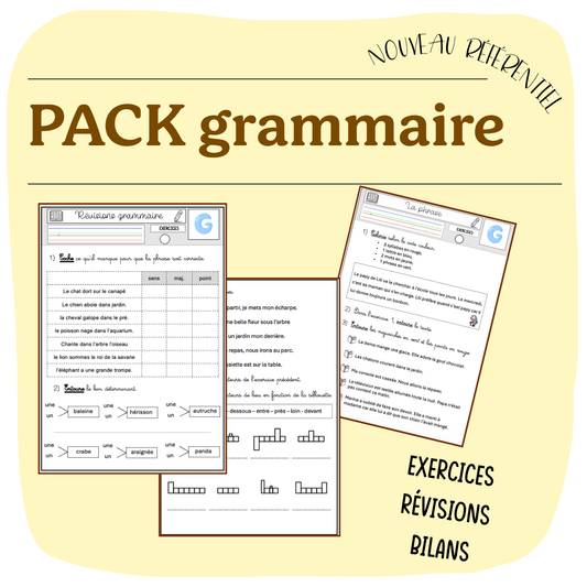 PACK GRAMMAIRE P2