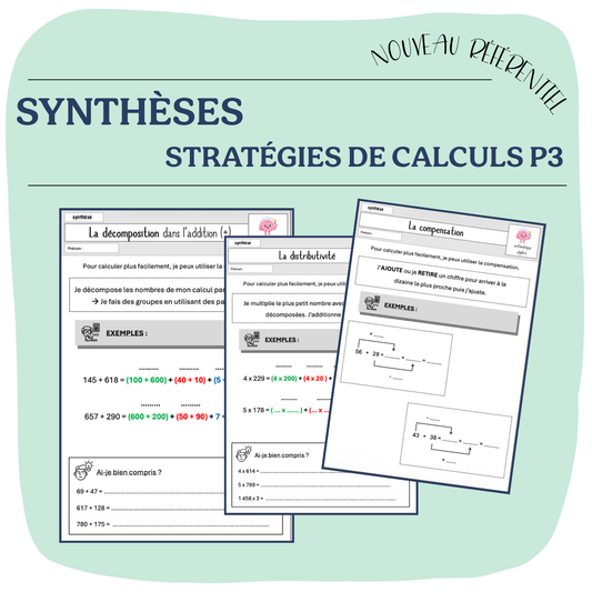 SYNTHÈSES STRATÉGIES DE CALCULS P3