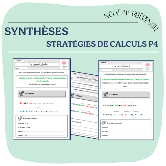 SYNTHÈSES STRATÉGIES DE CALCULS P4