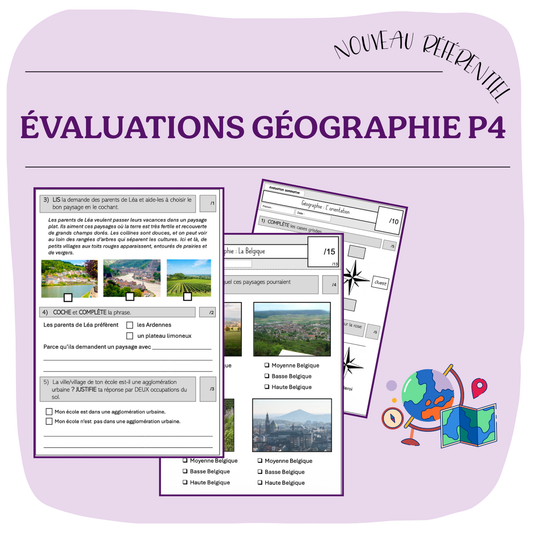 ÉVALUATIONS GÉOGRAPHIE P4