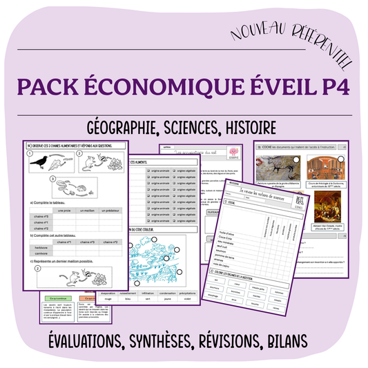 PACK ÉCONOMIQUE  ÉVEIL P4