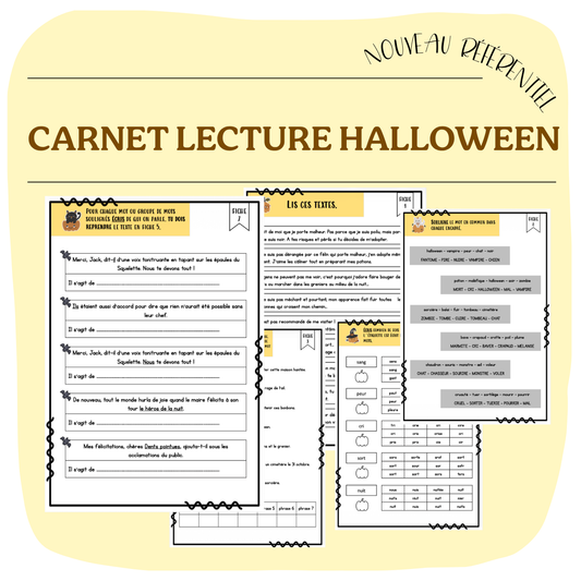 CARNET LECTURE HALLOWEEN