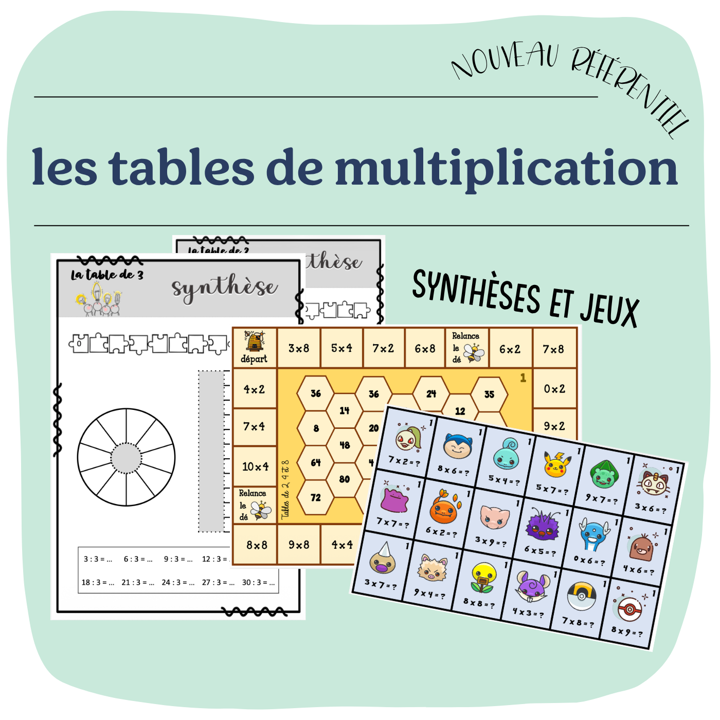 SYNTHÈSES et JEUX sur les tables