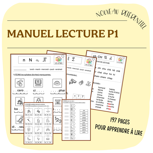 MANUEL APPRENTISSAGE DE LA LECTURE P1