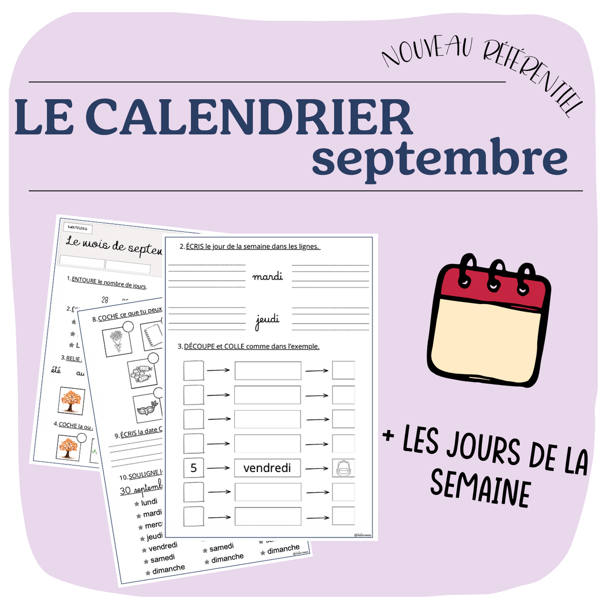 CALENDRIER SEPTEMBRE