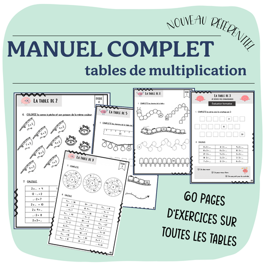 Manuel table de multiplication