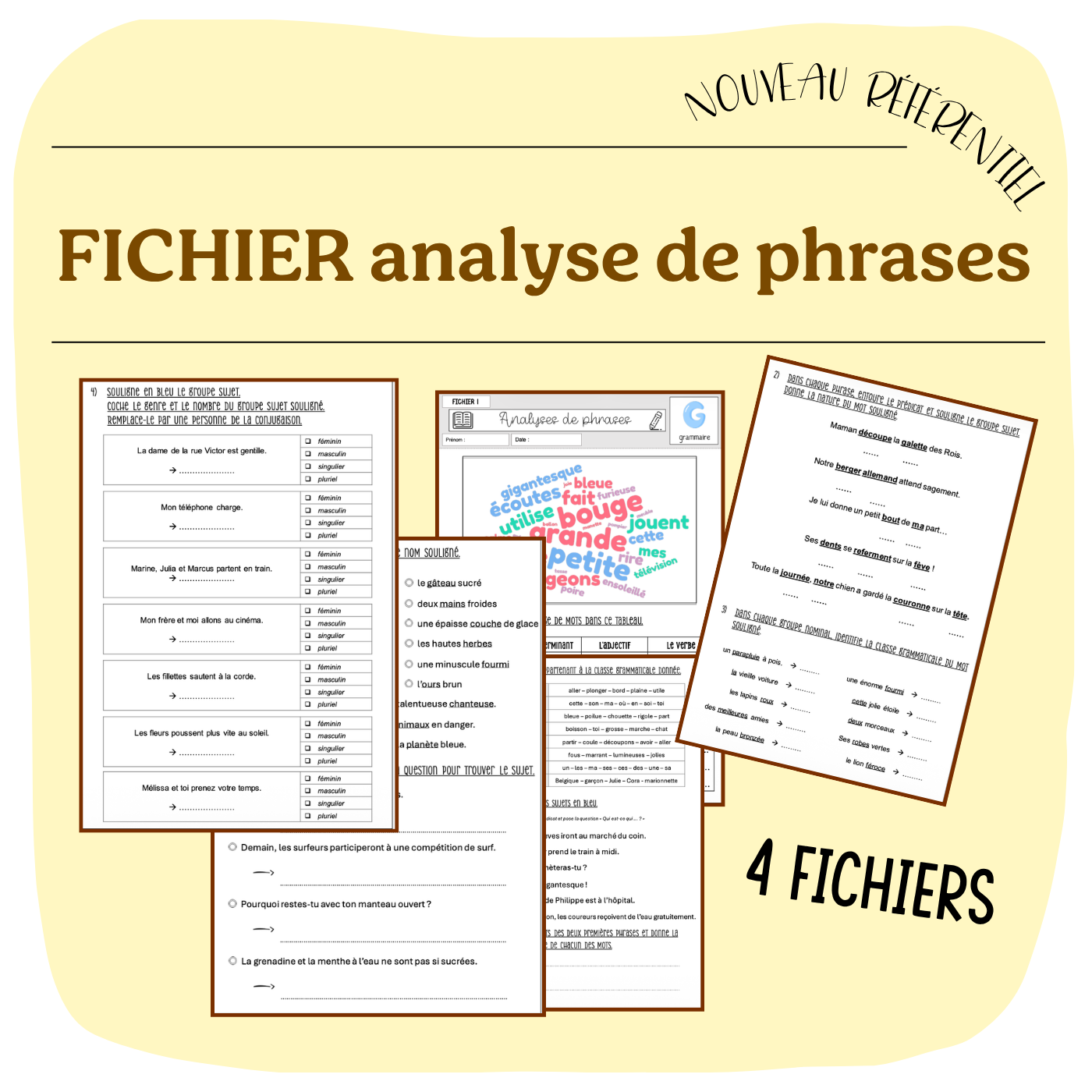 DOSSIER ANALYSE DE PHRASES.