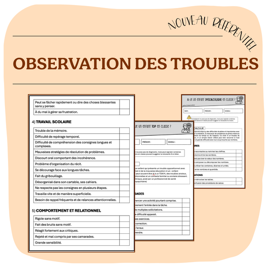 OBSERVATION DES TROUBLES