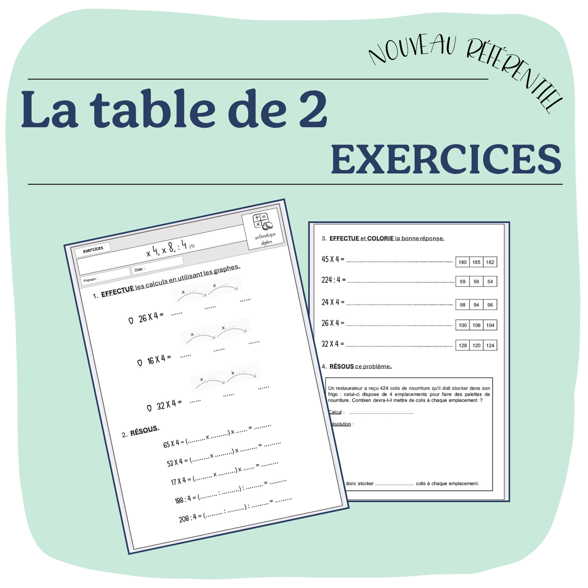 TABLE DE 2 - exercice