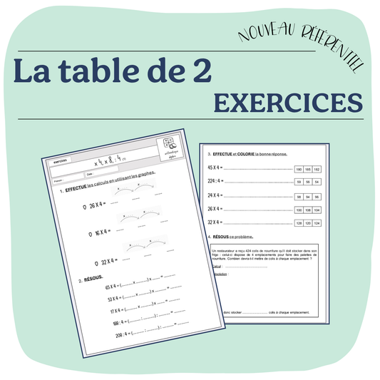 TABLE DE 2 - exercice