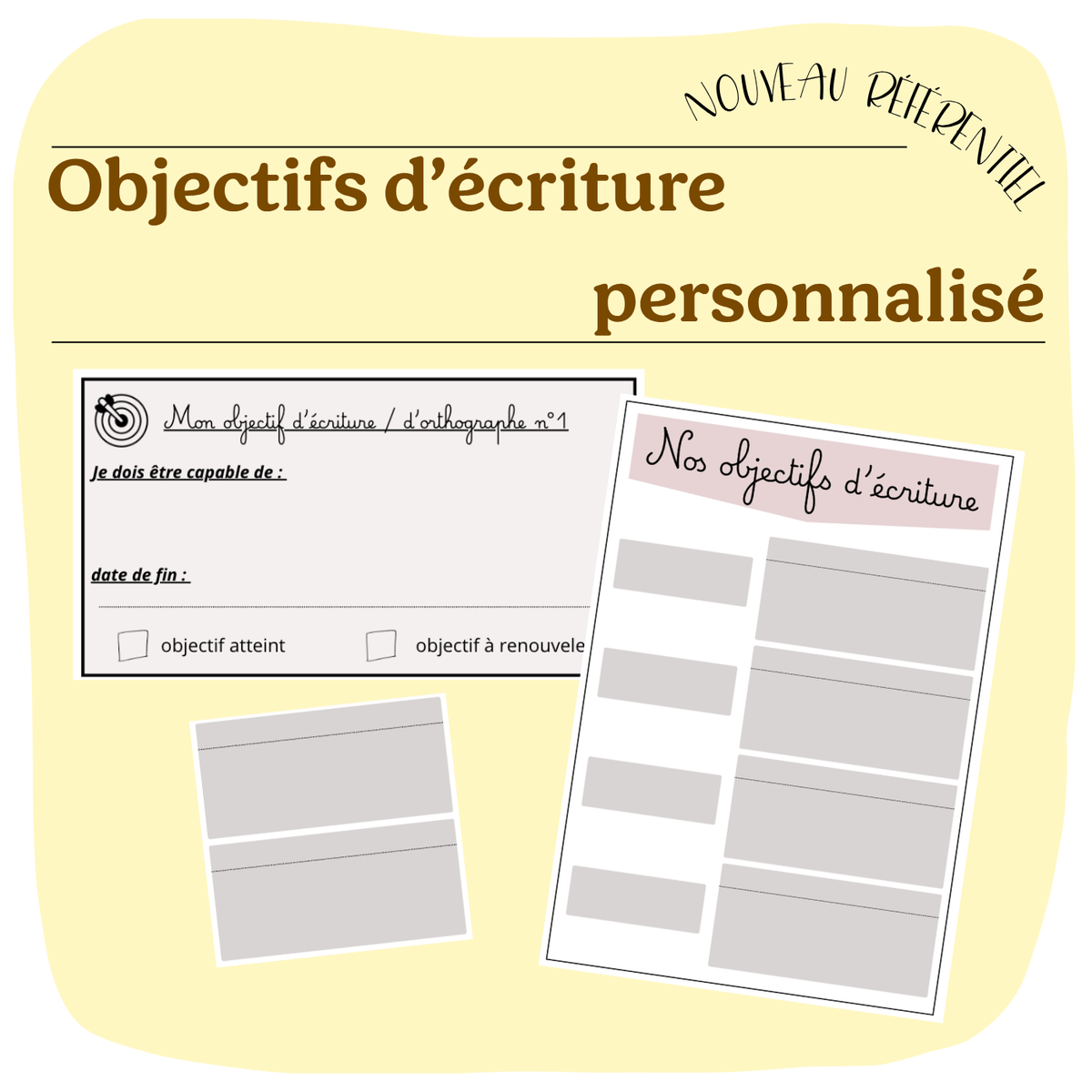 OBJECTIFS D'ÉCRITURE