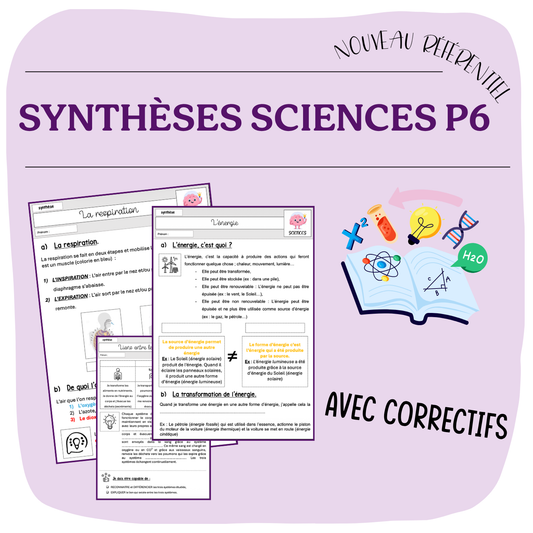 SYNTHÈSES sciences P6